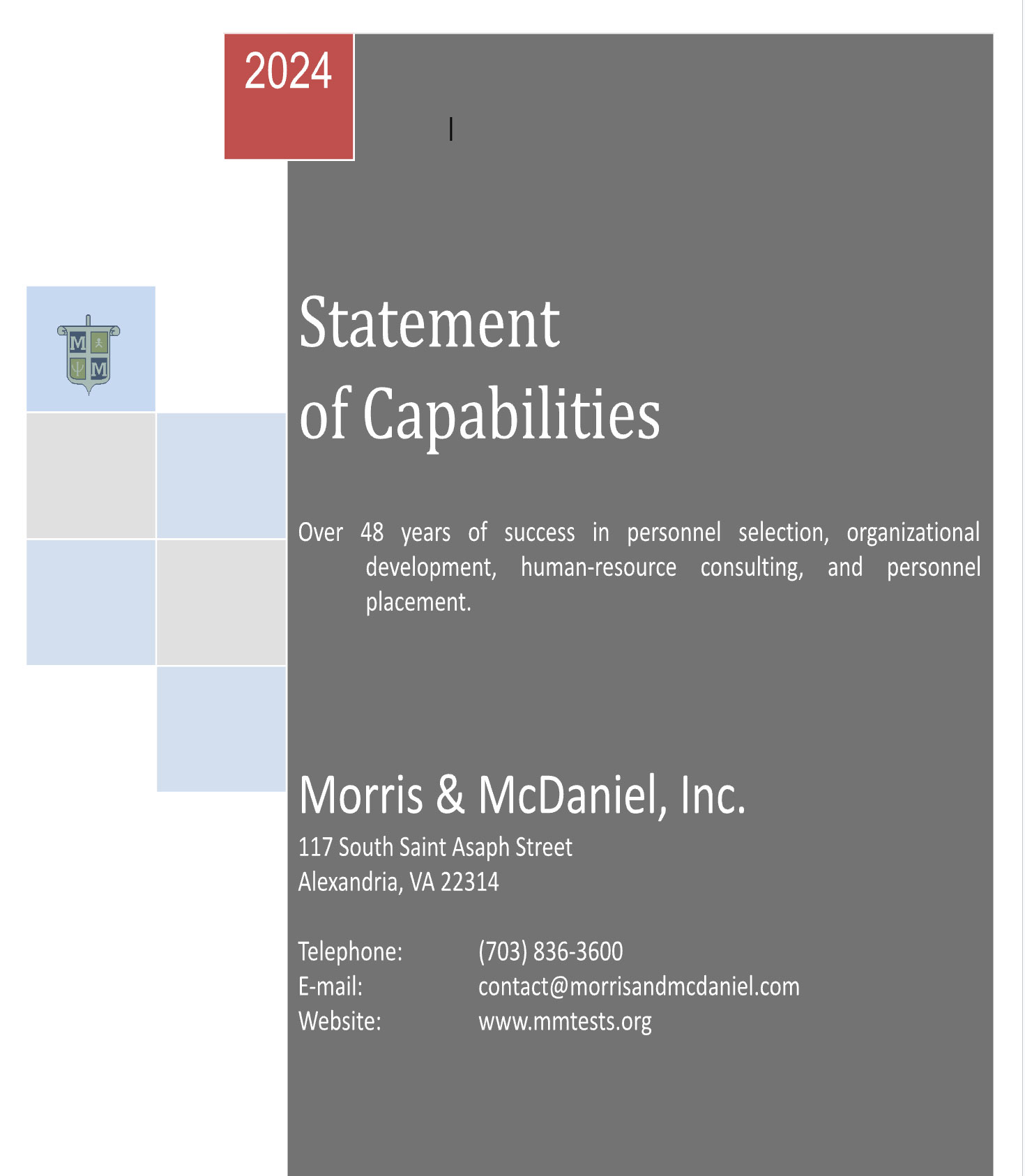 Morris & McDaniel Statement of Capabilities