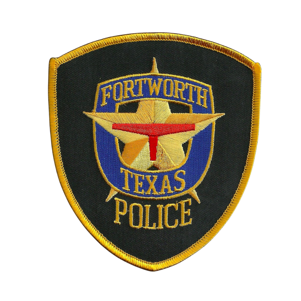a sewn police patch for Fort Worth Texas police department