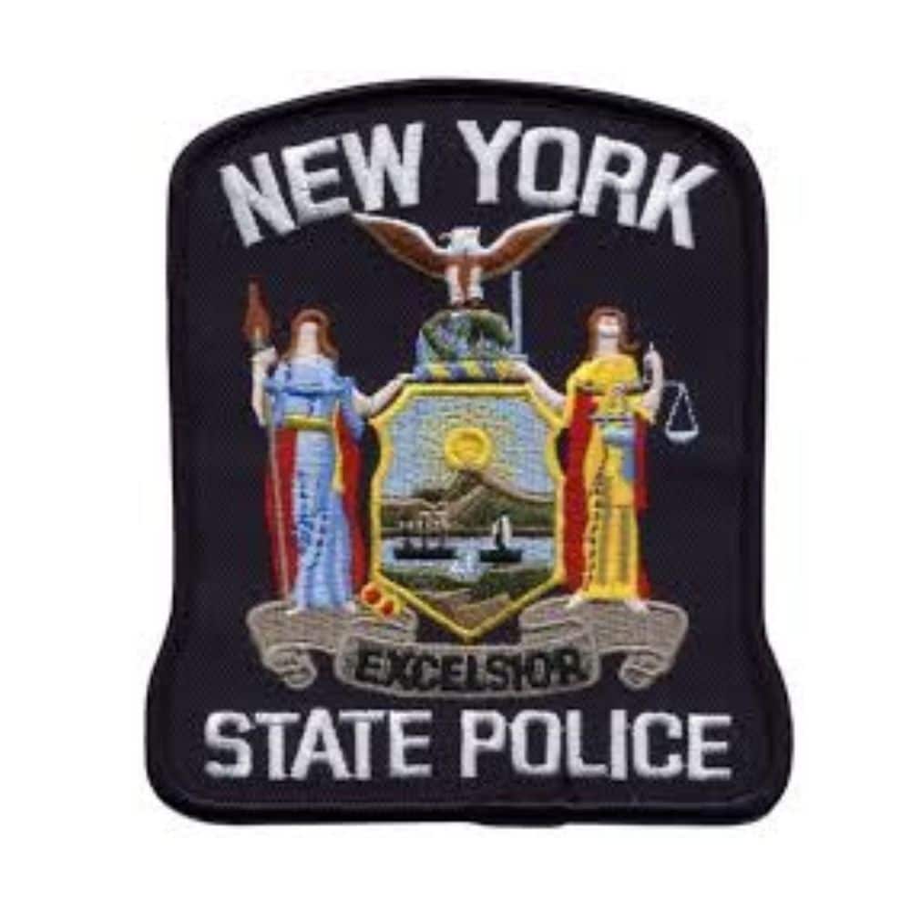 New York State Police Patch Navy Background