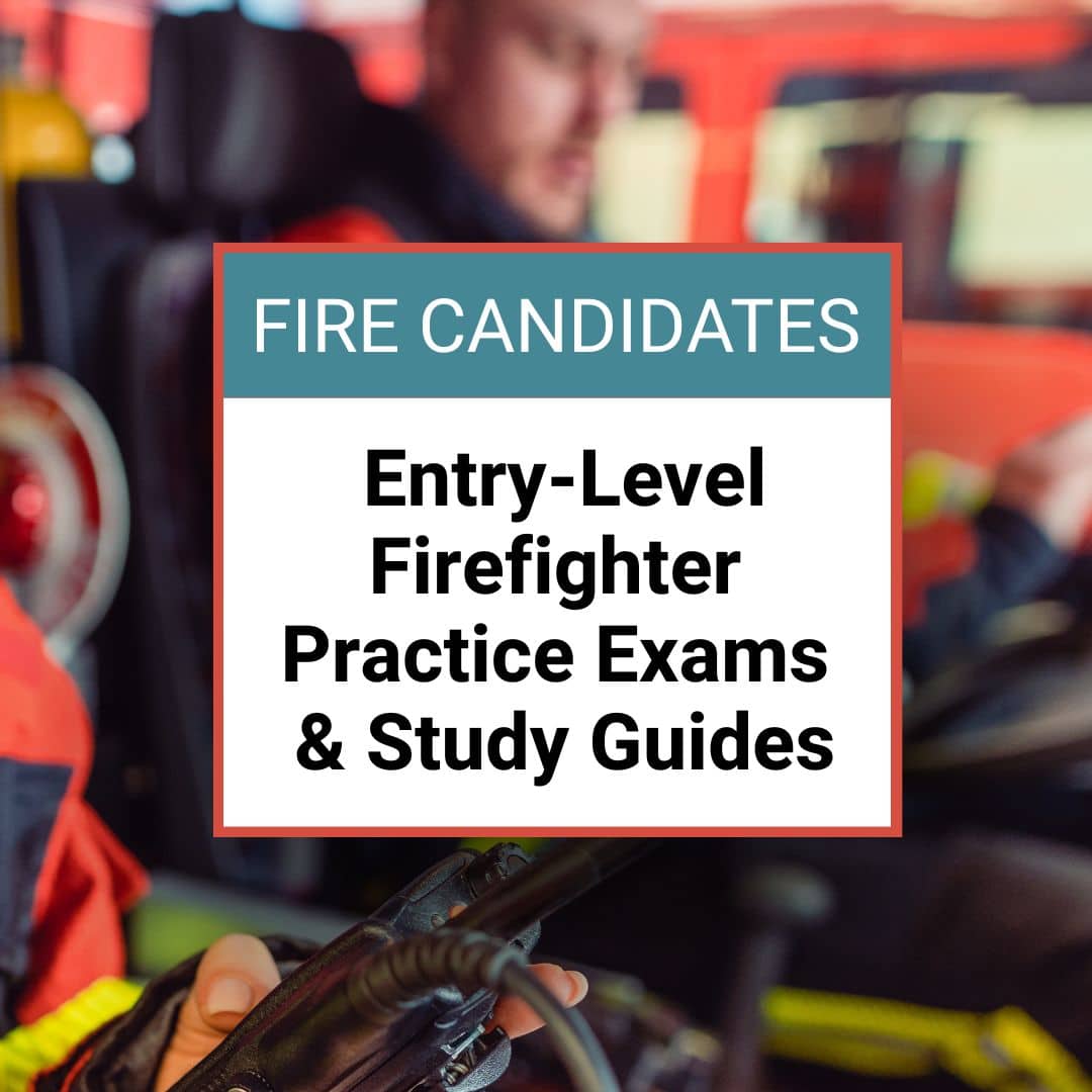 image for product ai entry-level fire oral assessment prep text on teal background with fire bottom
